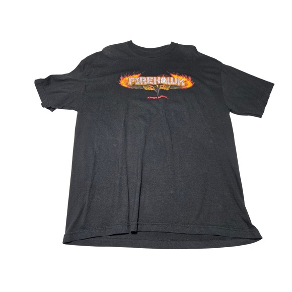 Other - Firehawk Kings Island Roller Coaster Graphic T-Shirt L Amusement Park Ride Tee
